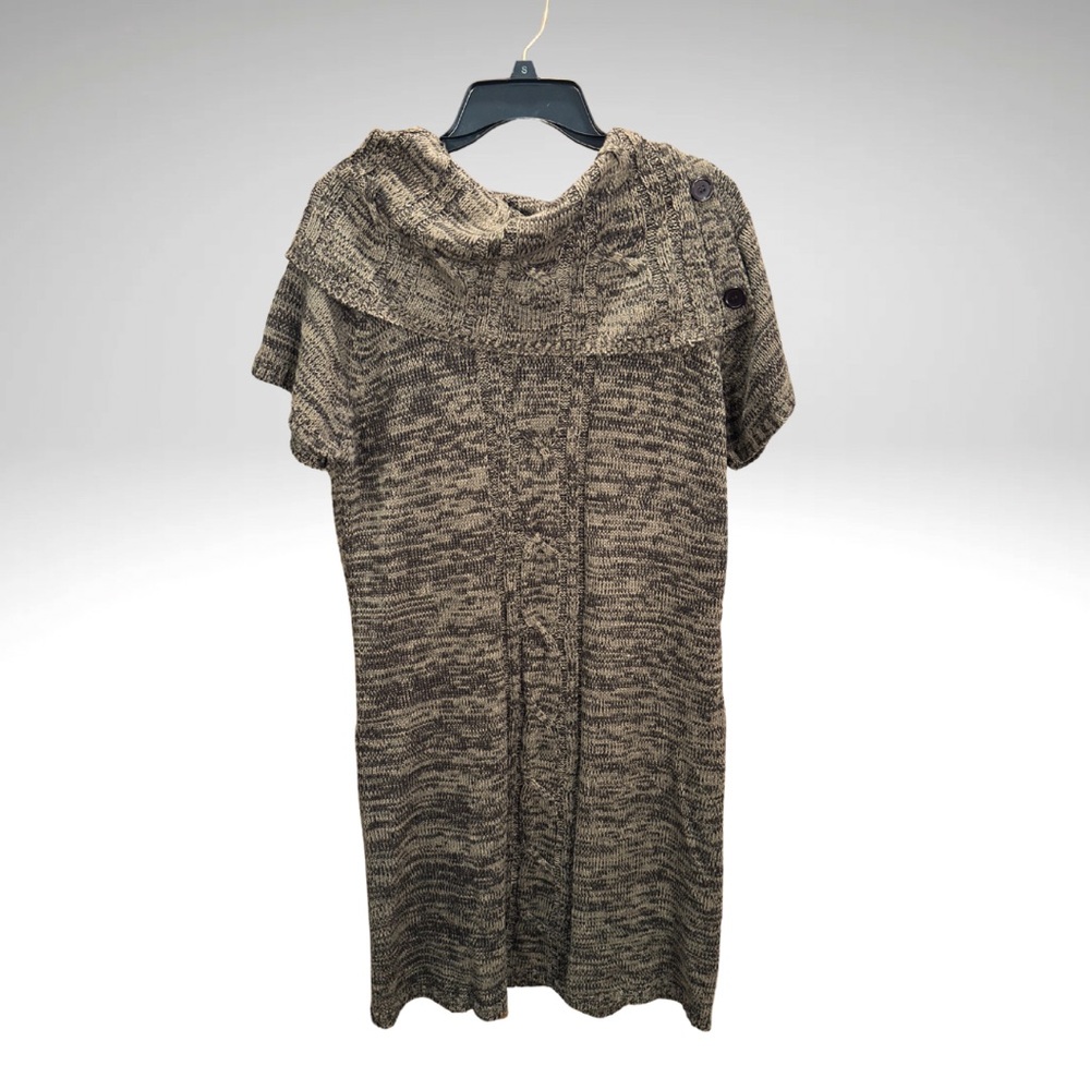 Ronni Nicole Textured Brown Knit Dress